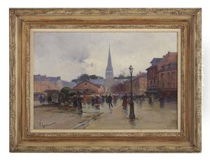 Le Marche De Mortagne Dans L'orne by Marcel-Lenoir (Jules Oury)