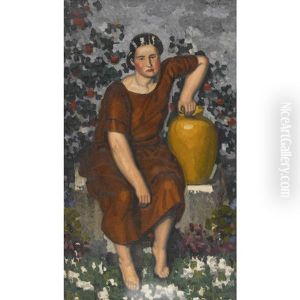 Femme Assise Avec Cruche by Marcel-Lenoir (Jules Oury)