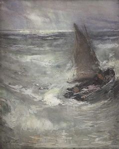 Segelboot Auf Sturmischer See by Alexandre Marcette