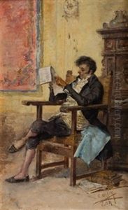 El Lector, 1881 by Vicente March Marco