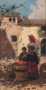 Orange Sellers by Vicente March y Marco