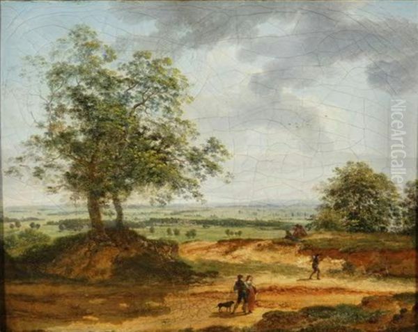 Personnages Dans La Campagne Italienne - view 1