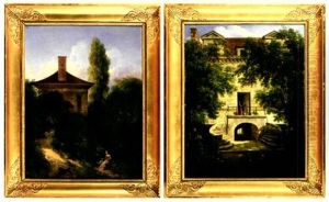 Jeune Femme Dans Un Jardin (+ Jeune Femme Sur Un Perron; 2 Works) by Marchais, Pierre Antoine