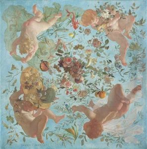 Disporting Putti by Charles Francois Marchal