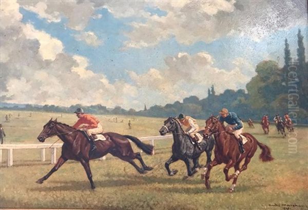 Course A Longchamps En 1947. Ecuries Boussac, Ganay Et Rothschild - view 1