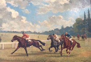 Course A Longchamps En 1947. Ecuries Boussac, Ganay Et Rothschild
