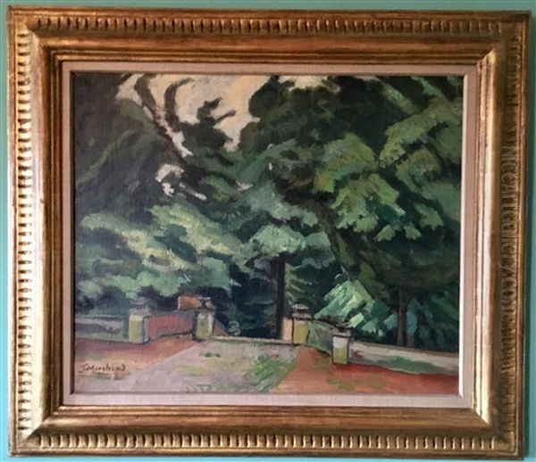 Fisherman In A Quiet Village Landscape - view 1