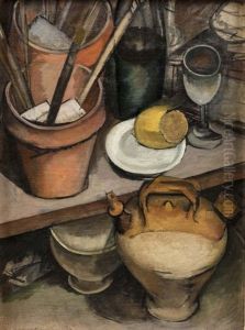 Autoportrait / Nature Morte by Jean Hippolyte Marchand