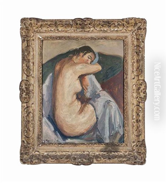 Seated Nude With A Blue Sheet - view 1
