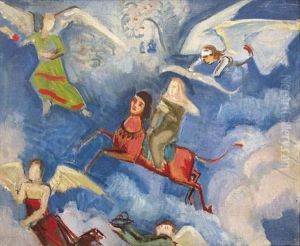 Apocalypse Ou Hommage A Chagall by Jean Hippolyte Marchand