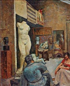 Les Jannoit Dans L'atelier by Jean Hippolyte Marchand