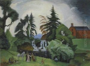 Der Wasserfall by Jean Hippolyte Marchand