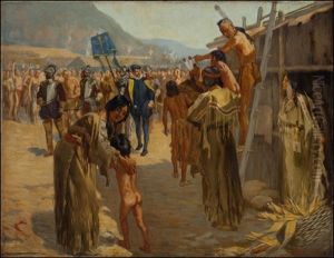 Village Scene by John Norval Marchand