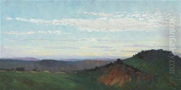 Sunrise Over Distant Hills - view 1