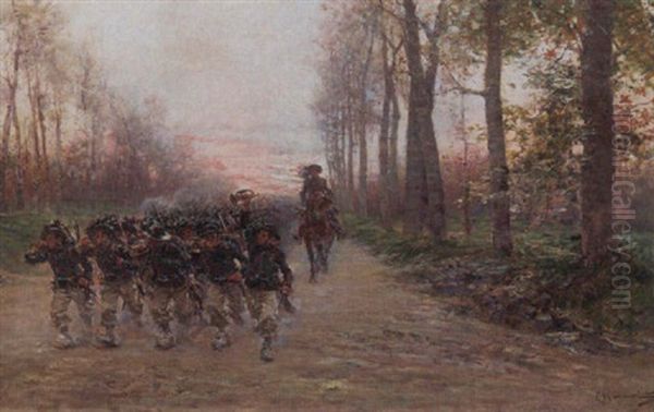 Italian Soldiers Marching - view 1