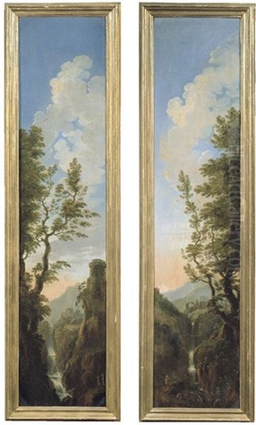 Paesaggio Con Torrente (+ Paesaggio Con Cascata; 2 Works) - view 1