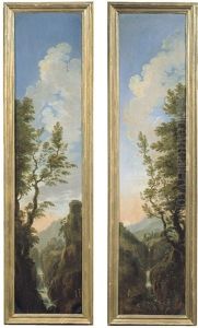 Paesaggio Con Torrente (+ Paesaggio Con Cascata; 2 Works) by Alessio De Marchis