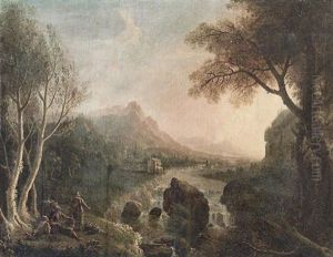 Paesaggio Fluviale Con Pastori Sulla Riva by Alessio De Marchis
