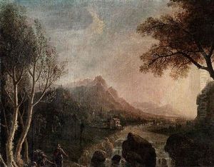Paesaggio Fluviale Con Pastori Sulla Riva by Alessio De Marchis