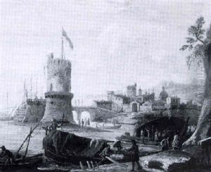 A Mediterranean Harbour With Stevedores On A Boat A Mediterranean Harbour With Stevedores On A Boat