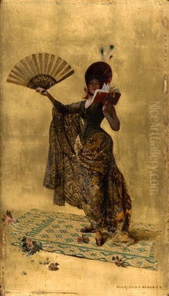Woman With A Fan Reading - view 1