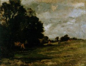 Abendliche Landschaft by Emile Van Marcke De Lumman