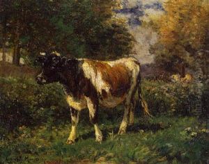 Vache Au Pre by Emile Van Marcke De Lumman