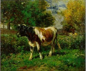 Vache Au Pre by Emile Van Marcke De Lumman
