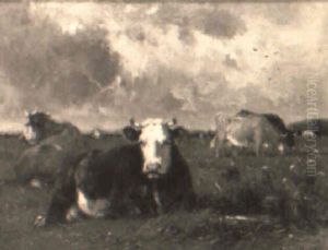 Cows Resting by Emile Van Marcke De Lumman