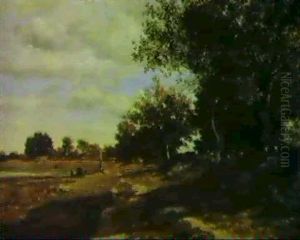 A Figure In A Wooded Landscape A Figure In A Wooded Landscape