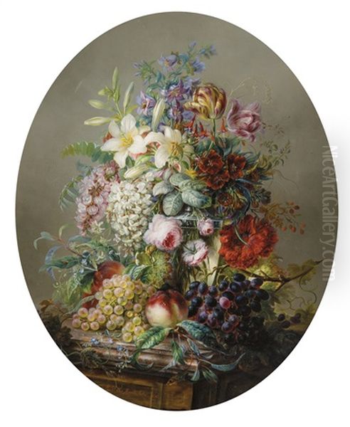 Nature Morte De Fleurs Et De Fruits - view 1