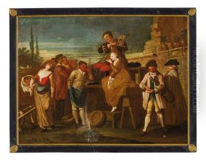 Coppia Di Scene Carnevalesche (2) by Marco Marcola