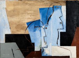 Deux Visages - Guillaume Apollinaire Et Max Jacob by Louis Marcoussis