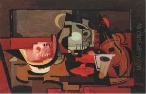 Nature Morte A La Tranche De Pasteque by Louis Marcoussis