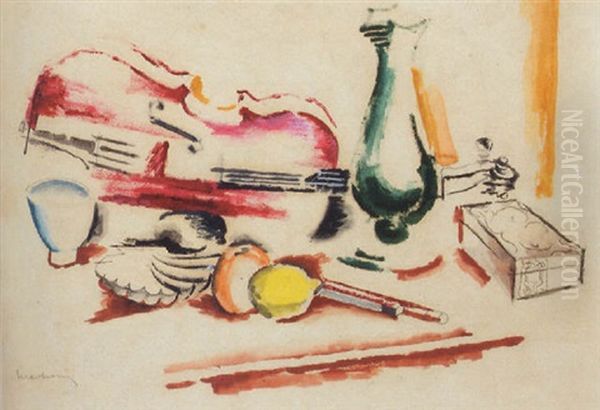 Nature Morte Au Violon Et Archet - view 1