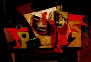 Composition A La Bouteille De Marc by Louis Marcoussis