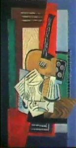 Instrument De Musique Sur Gueridon by Louis Marcoussis