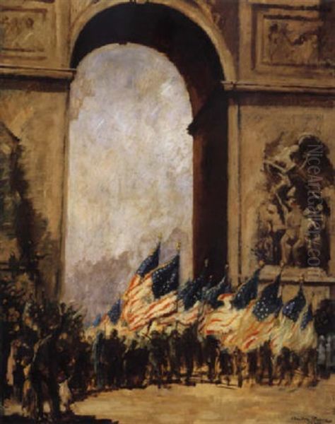 American Troops At The Arc De Triomphe - view 1