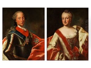 Portraits Von Maximilian Iii. Joseph Von Bayern Und Dessen Gemahlin Maria Anna Von Sachsen (pair)