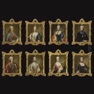 Family Members Of Electress Maria Anna Of Bavaria (after Francois Cuvillies The Elder; 8 Works)