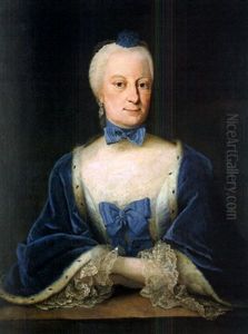 Portrait Einer Dame Mit Blauer Schleife by George de Marees