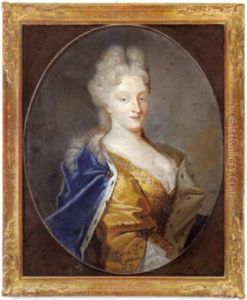 Bildnis Einer Furstin In Hermelin, Mit Einer Perlenkette by George de Marees