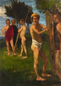 Five Men In A Landscape Five Men In A Landscape