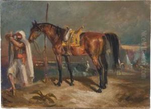 Araber Mit Pferd
