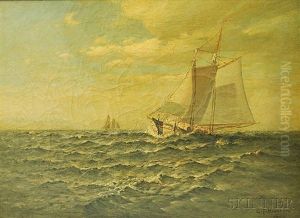 Schooner Under Sail by Gilbert Tucker Margeson