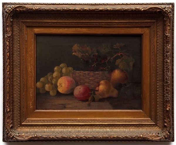 Still Life Study Of Mixed Fruit And Basket On A Ledge - view 1
