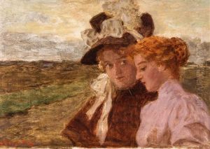 Two Ladies In A Landscape Two Ladies In A Landscape