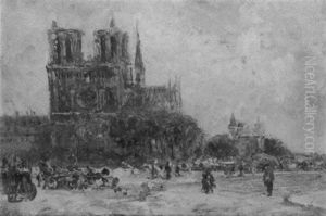 Le Parvis De Notre-dame De Paris by Francesco Margotti