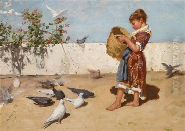 Feeding The Pigeons - view 1