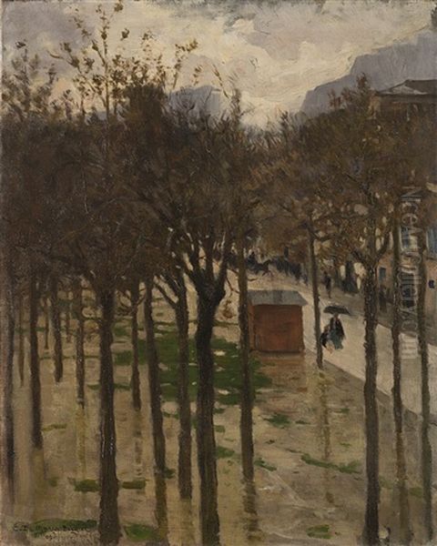 Scorcio Con Alberi, Strada E Case - view 1